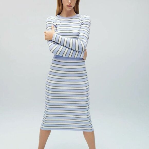 NWOT Zara Striped Knit Pencil Skirt size small - Picture 1 of 5